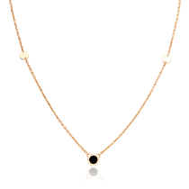 обзорное фото Золотое колье Монетки с агатом 035196 Золотые колье с камнями обзорное фото Золотое колье Монетки с агатом 035196  Золотые колье с камнями