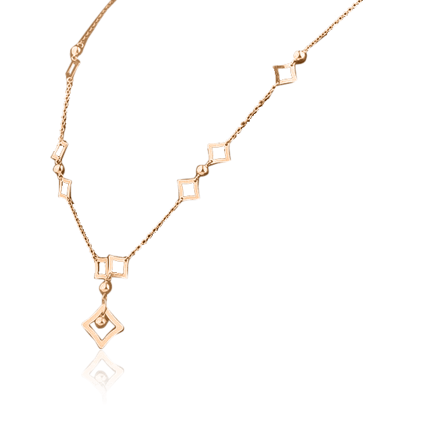 Золотое колье Ромбики 026039 детальное изображение ювелирного изделия Золотое колье без камней Золотое колье Ромбики 026039 детальное изображение ювелирного изделия Золотое колье без камней