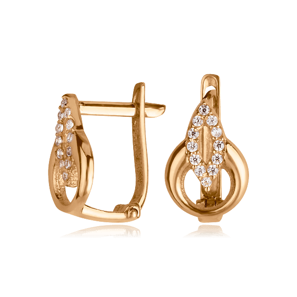 Золотые серьги с фианитом 025438 детальное изображение ювелирного изделия Золотые серьги с фианитом Золотые серьги с фианитом 025438 детальное изображение ювелирного изделия Золотые серьги с фианитом