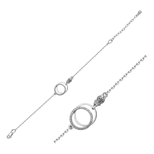 Серебряный браслет женский с фианитами 036870 детальное изображение ювелирного изделия Серебряные браслеты Серебряный браслет женский с фианитами 036870 детальное изображение ювелирного изделия Серебряные браслеты