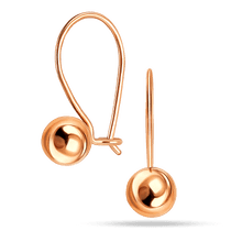 обзорное фото Детские золоты серьги Шарики 029058  Серьги без камней