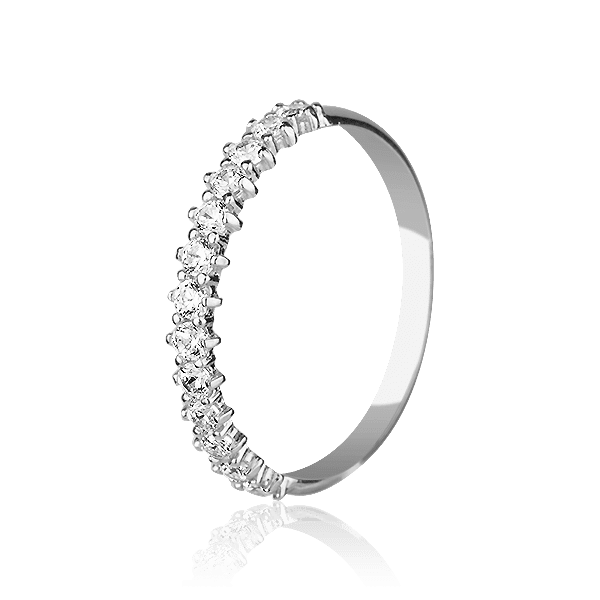 Кольцо в белом золоте с фианитами 027512 детальное изображение ювелирного изделия Золотые кольца с фианитом Кольцо в белом золоте с фианитами 027512 детальное изображение ювелирного изделия Золотые кольца с фианитом