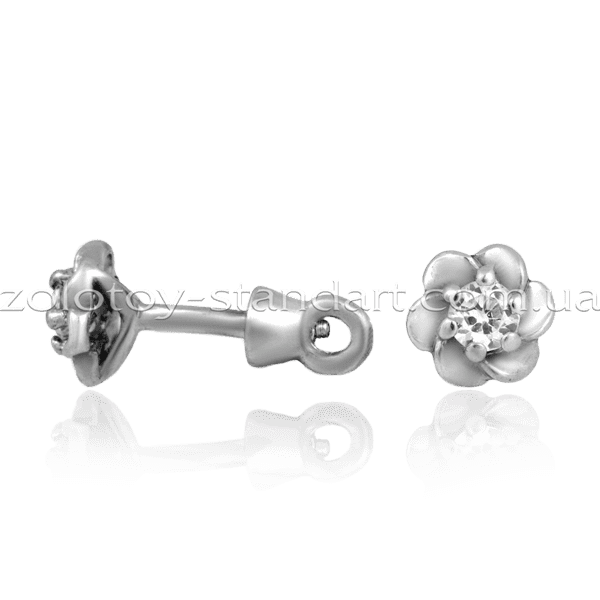 Серебряные серьги цветочки 520249С детальное изображение ювелирного изделия Серебряные серьги с камнями Серебряные серьги цветочки 520249С детальное изображение ювелирного изделия Серебряные серьги с камнями