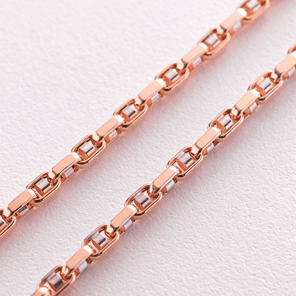 Цепь мужская фантазийное плетение, комбинированное золото 040049 детальное изображение ювелирного изделия Золотые цепочки мужские Цепь мужская фантазийное плетение, комбинированное золото 040049 детальное изображение ювелирного изделия Золотые цепочки мужские