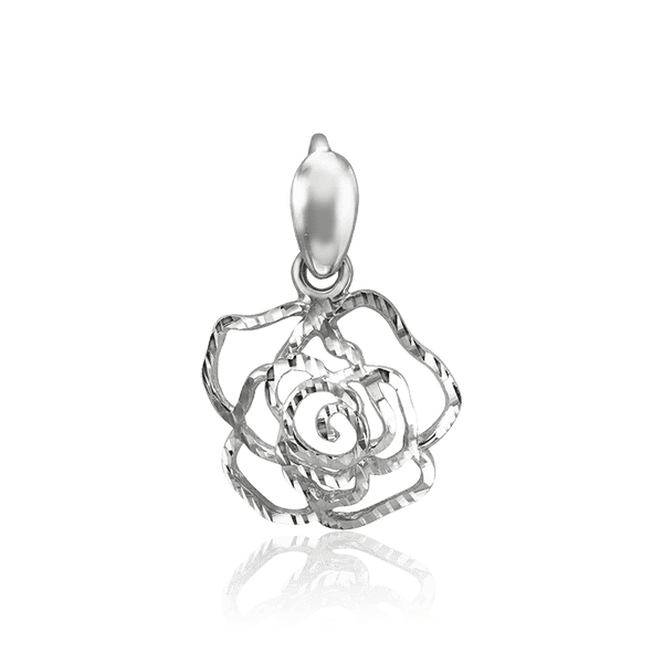 Серебряная подвеска Роза с алмазной гранью 034954 детальное изображение ювелирного изделия Серебряные подвески Серебряная подвеска Роза с алмазной гранью 034954 детальное изображение ювелирного изделия Серебряные подвески