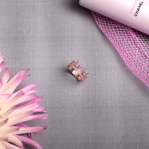 Золотое кольцо Корона с фианитами 026077 Золотое кольцо Корона с фианитами 026077