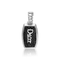 обзорное фото Серебряный кулон с черными фианитами Dior 034537  Серебряные подвески