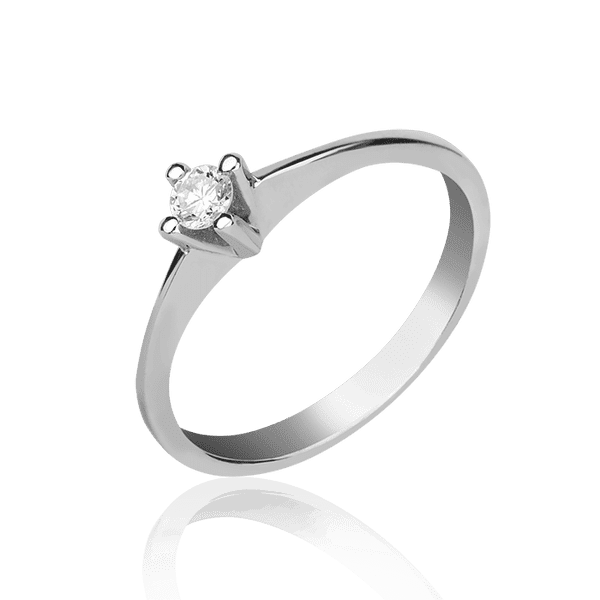 Золотое кольцо с бриллиантом в белом золоте 029143 детальное изображение ювелирного изделия Золотые кольца для помолвки с бриллиантом Золотое кольцо с бриллиантом в белом золоте 029143 детальное изображение ювелирного изделия Золотые кольца для помолвки с бриллиантом
