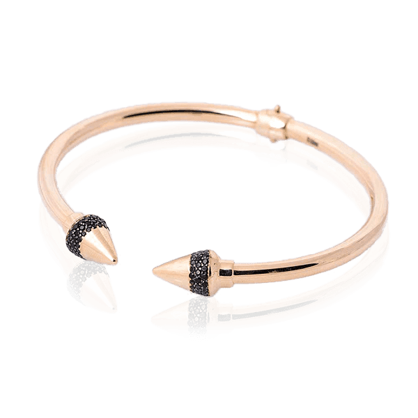 Золотой браслет с фианитами 025215 детальное изображение ювелирного изделия Золотой браслет кольцом