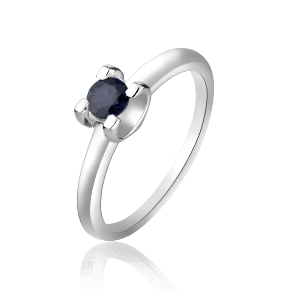 Золотое кольцо из белого золота с сапфиром 025348 детальное изображение ювелирного изделия Золотые кольца с сапфиром Золотое кольцо из белого золота с сапфиром 025348 детальное изображение ювелирного изделия Золотые кольца с сапфиром