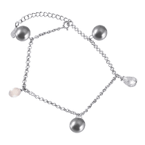 обзорное фото Серебряный браслет с жемчугом 025482 Серебряные женские браслеты обзорное фото Серебряный браслет с жемчугом 025482  Серебряные женские браслеты
