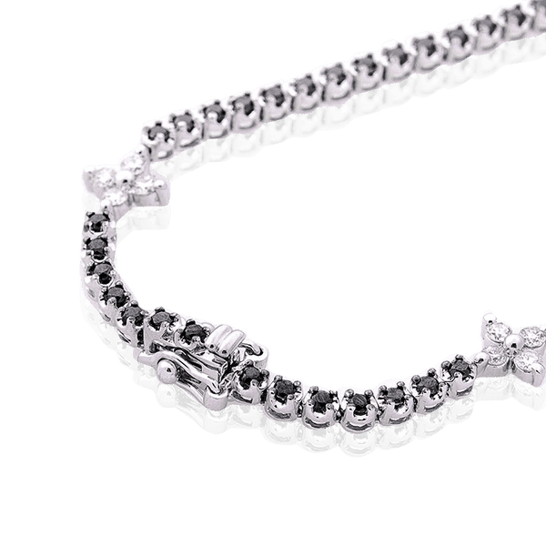 Золотий браслет на руку з чорними діамантами Конюшина 032965 детальне зображення ювелірного виробу