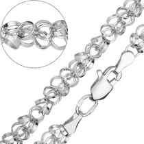 обзорное фото Цепочка в белом золоте без вставок 027552 Цепочка из белого золота обзорное фото Цепочка в белом золоте без вставок 027552  Цепочка из белого золота