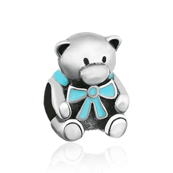 Серебряный подвес-шарм Мишка с бантиком 025011 детальное изображение ювелирного изделия Серебряные подвесы-шармы (бусины) Серебряный подвес-шарм Мишка с бантиком 025011 детальное изображение ювелирного изделия Серебряные подвесы-шармы (бусины)