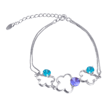обзорное фото Серебряный браслет с фианитами 025481  Серебряные женские браслеты