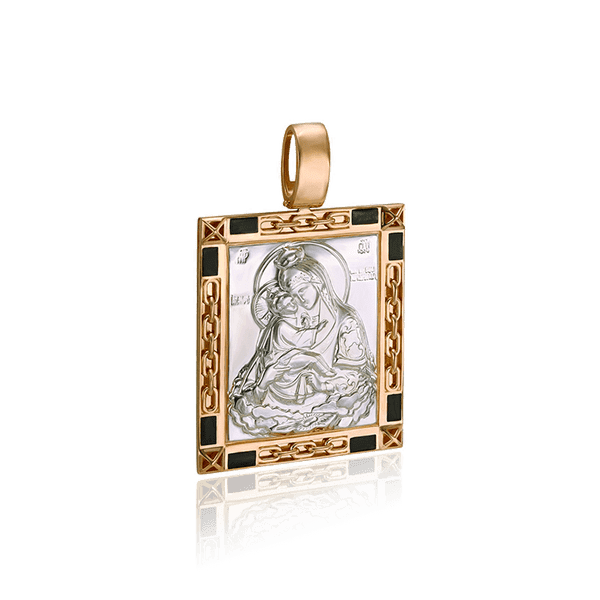 икона нательная Почаевская из золота икона нательная Почаевская из золота