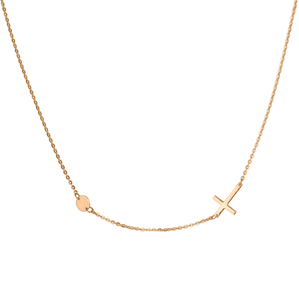 Колье в красном золоте Крестик 027750 детальное изображение ювелирного изделия Золотое колье без камней Колье в красном золоте Крестик 027750 детальное изображение ювелирного изделия Золотое колье без камней