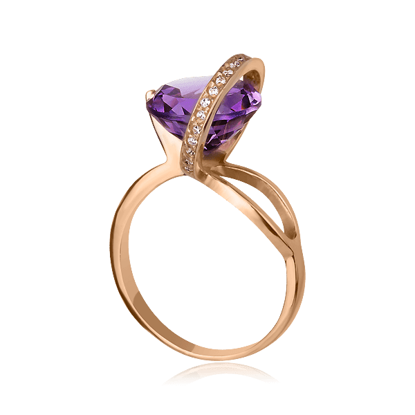 Золотое кольцо с аметистом 341024H детальное изображение ювелирного изделия Золотые кольца с аметистом Золотое кольцо с аметистом 341024H детальное изображение ювелирного изделия Золотые кольца с аметистом