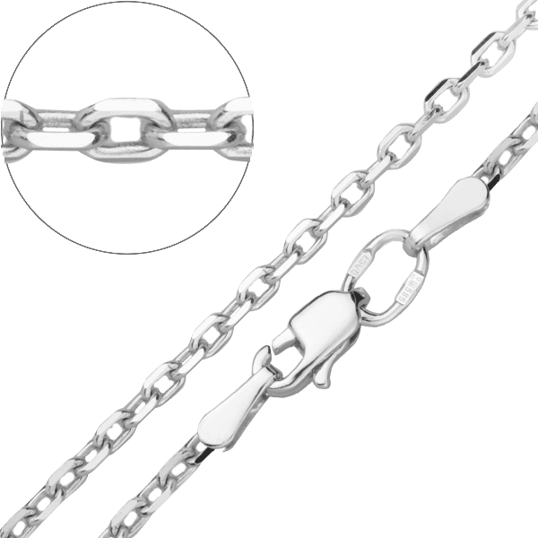 Цепочка Якорка в белом золоте без вставок 027546 детальное изображение ювелирного изделия Якорная цепочка золотая