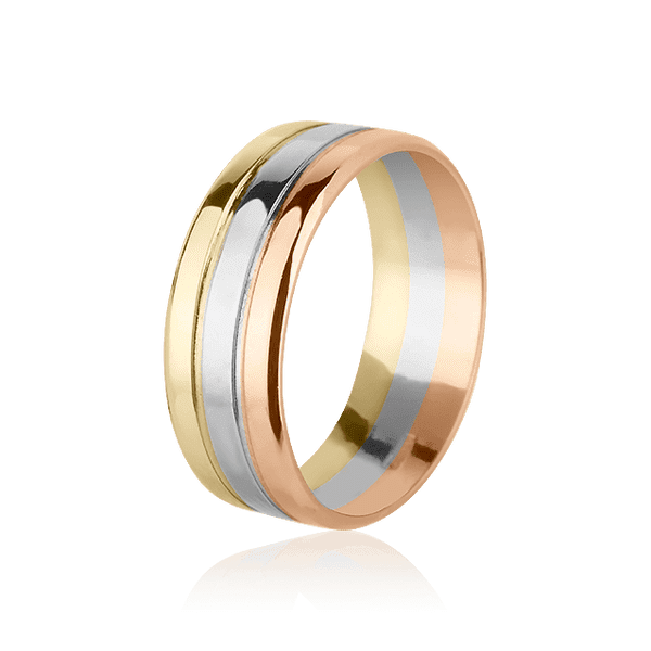 Обручальное кольцо из трех видов золота К11557 детальное изображение ювелирного изделия Классические обручальные кольца из золота Обручальное кольцо из трех видов золота К11557 детальное изображение ювелирного изделия Классические обручальные кольца из золота