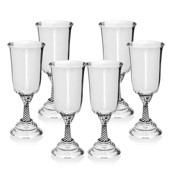 Комплект бокалов из серебра 925 пробы 6 шт 036504 детальное изображение ювелирного изделия Наборы столового серебра Комплект бокалов из серебра 925 пробы 6 шт 036504 детальное изображение ювелирного изделия Наборы столового серебра