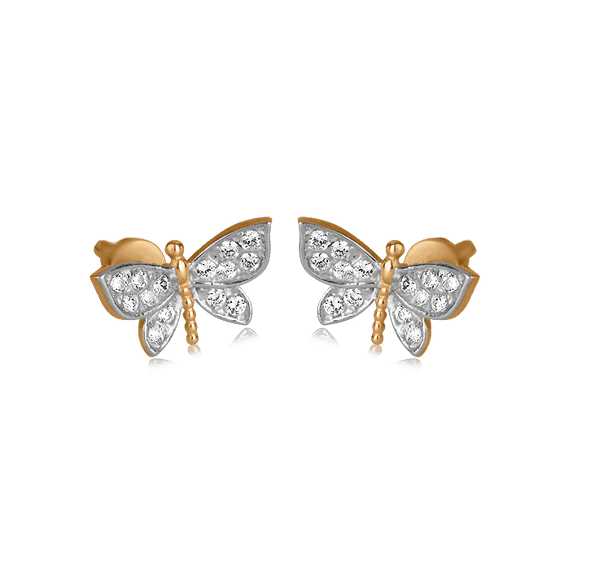 Золоті сережки з цирконієм 80301 детальне зображення ювелірного виробу