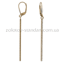 обзорное фото Золотые серьги 80266  Золотые серьги подвески