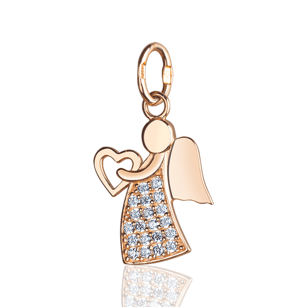 Золотой кулон Ангелочек с фианитами 035841 детальное изображение ювелирного изделия Кулон Ангел золотой Золотой кулон Ангелочек с фианитами 035841 детальное изображение ювелирного изделия Кулон Ангел золотой