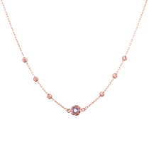 обзорное фото Нежное золотое колье с фианитами 032460 Золотые колье с камнями обзорное фото Нежное золотое колье с фианитами 032460  Золотые колье с камнями