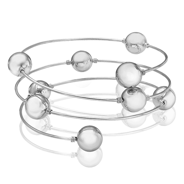 Срібний жорсткий браслет Всесвіт з кульками 034153 детальне зображення ювелірного виробу Срібний жорсткий браслет Всесвіт з кульками 034153 детальне зображення ювелірного виробу