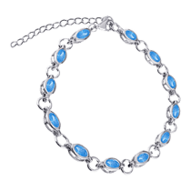 обзорное фото Серебряный браслет с фианитами 025488  Серебряные женские браслеты