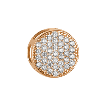 обзорное фото Золотой подвес с россыпью фианитов без ушка 038047 Золотые кулоны с фианитом обзорное фото Золотой подвес с россыпью фианитов без ушка 038047  Золотые кулоны с фианитом