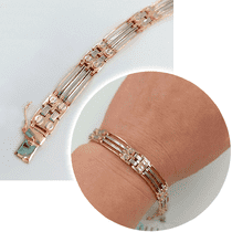 обзорное фото Золотой мужской литой широкий браслет 039205 Золотые мужские браслеты обзорное фото Золотой мужской литой широкий браслет 039205  Золотые мужские браслеты