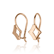 обзорное фото Золотые серьги без вставок на французском замке 1,3,0511 Серьги без камней обзорное фото Золотые серьги без вставок на французском замке 1,3,0511  Серьги без камней