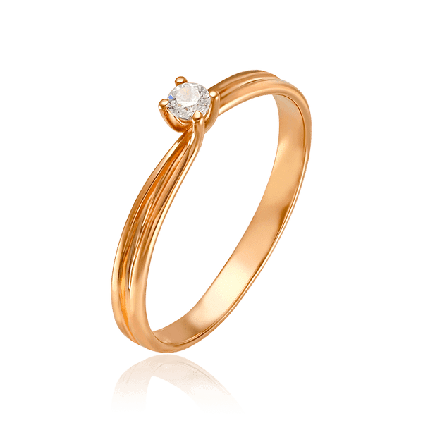 Золотое кольцо для предложения с фианитом 033441 детальное изображение ювелирного изделия Золотые кольца Золотое кольцо для предложения с фианитом 033441 детальное изображение ювелирного изделия Золотые кольца