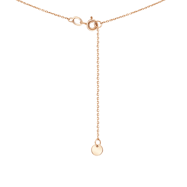 Золотое колье якорного плетения с подвеской каплей на шпрингельной застежке без вставок Золотое колье якорного плетения с подвеской каплей на шпрингельной застежке без вставок