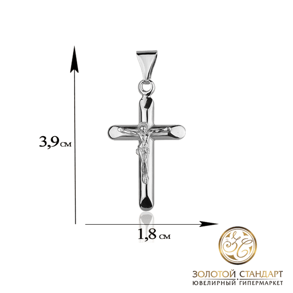 Крестик из белого золота с распятием купить Крестик из белого золота с распятием купить