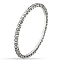 обзорное фото Кольцо из белого золота бриллиантовая дорожка 035170  Золотые обручальные кольца
