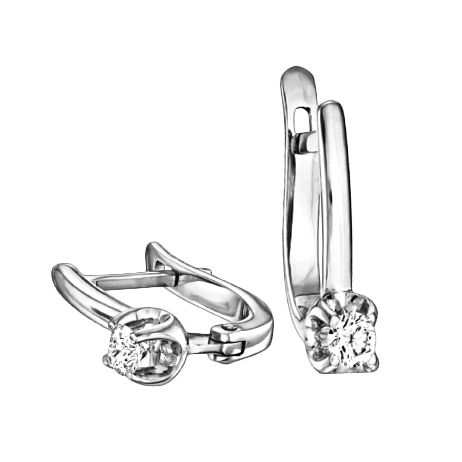 Золотые серьги на английском замке с бриллиантом 038325 детальное изображение ювелирного изделия Золотые серьги с бриллиантами Золотые серьги на английском замке с бриллиантом 038325 детальное изображение ювелирного изделия Золотые серьги с бриллиантами