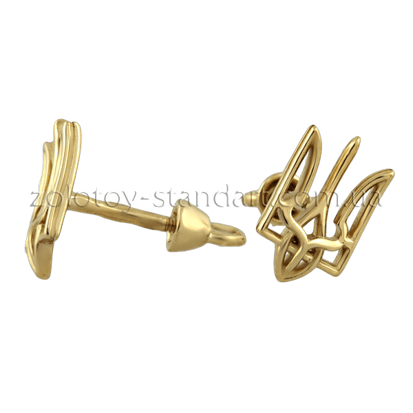 Золоті сережки Герб України 500034 детальне зображення ювелірного виробу Золоті сережки Герб України 500034 детальне зображення ювелірного виробу
