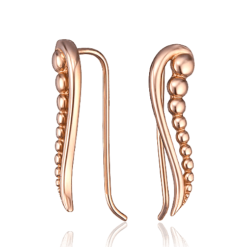 Золотые серьги Каффы Волна с шариками 032356 детальное изображение ювелирного изделия Золотые серьги каффы Золотые серьги Каффы Волна с шариками 032356 детальное изображение ювелирного изделия Золотые серьги каффы