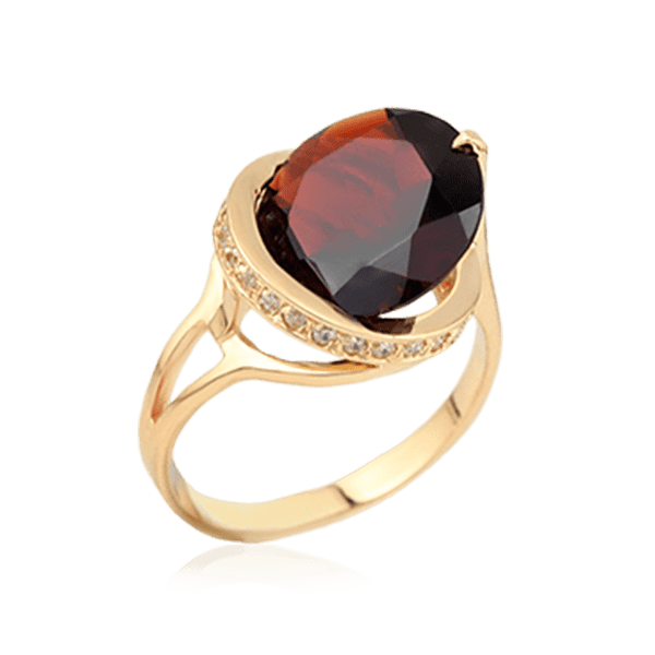 Золотое кольцо с гранатом 023884 детальное изображение ювелирного изделия Золотые кольца с гранатом Золотое кольцо с гранатом 023884 детальное изображение ювелирного изделия Золотые кольца с гранатом
