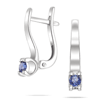 обзорное фото Серьги в белом золоте с сапфиром 040385 Золотые серьги с сапфиром обзорное фото Серьги в белом золоте с сапфиром 040385  Золотые серьги с сапфиром