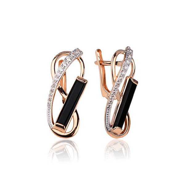 Золотые серьги с агатом и фианитами 029538 детальное изображение ювелирного изделия Золотые серьги с агатом Золотые серьги с агатом и фианитами 029538 детальное изображение ювелирного изделия Золотые серьги с агатом