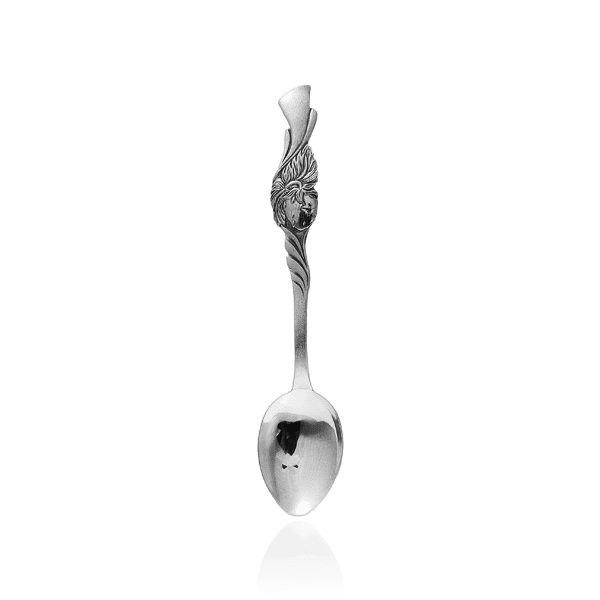 Серебряная десертная ложка Клубничка 030157 детальное изображение ювелирного изделия Серебряные детские ложечки