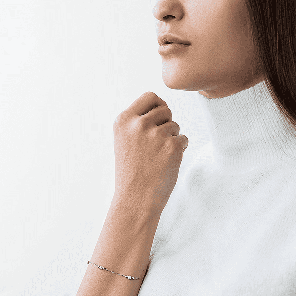 браслет Жемчужинки в белом золоте браслет Жемчужинки в белом золоте