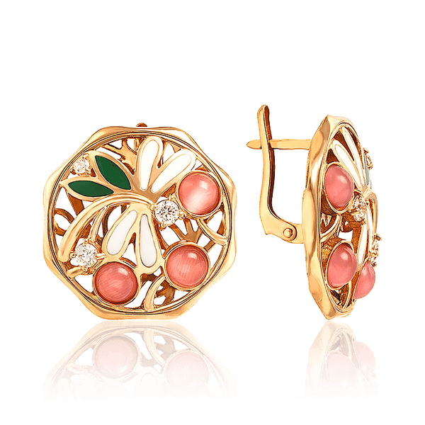 Массивные золотые серьги Стрекоза с улекситом и фианитами 033750 детальное изображение ювелирного изделия Золотые серьги Массивные золотые серьги Стрекоза с улекситом и фианитами 033750 детальное изображение ювелирного изделия Золотые серьги