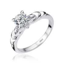 обзорное фото Золотое кольцо для помолвки с бриллиантами 031022  Золотые кольца