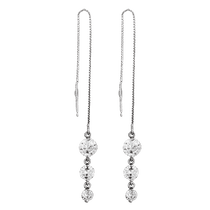 обзорное фото Серебряные серьги С2Ф/471  Серебряные серьги с камнями