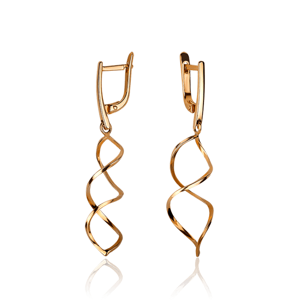 Золотые серьги ДНК на английском замке 030485 детальное изображение ювелирного изделия Золотые серьги без вставок Золотые серьги ДНК на английском замке 030485 детальное изображение ювелирного изделия Золотые серьги без вставок